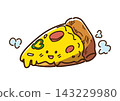Pizza Cute and laid-back character 143229980