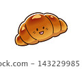 Roll bread, cute and laid-back character 143229985