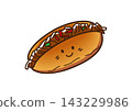 Yakisoba bread with cute character 143229986