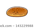 Fried bread, cute character 143229988