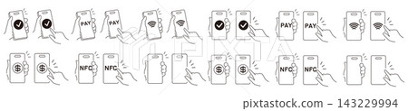 cashless payment icon cashless payment icon 143229994