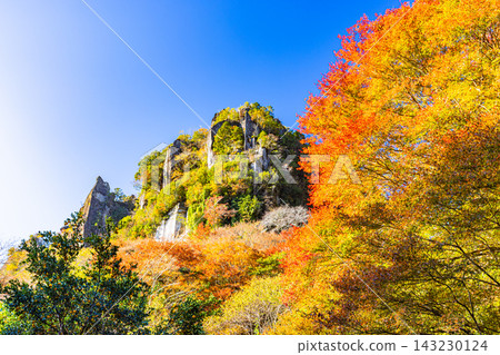 Yabakei, Oita Prefecture: A valley dyed in autumn colors. Yabakei, Oita Prefecture: A valley dyed in autumn colors. 143230124