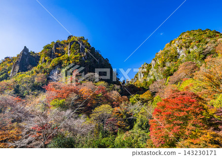 Yabakei, Oita Prefecture: A valley dyed in autumn colors. Yabakei, Oita Prefecture: A valley dyed in autumn colors. 143230171