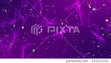 Glowing neon-magenta network pattern filling digital wallpaper, showing glowing nodes and confetti Glowing neon-magenta network pattern filling digital wallpaper, showing glowing nodes and confetti 143233103