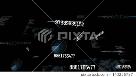 Displaying central floating numeric HUD showing 8861765477 in dark virtual interface, with radar Displaying central floating numeric HUD showing 8861765477 in dark virtual interface, with radar 143236787