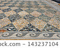 Greece, Macedonia, Pella Archaeological Site, Capital of the Ancient Macedonian Kingdom, River Stone Mosaic Floor 143237104