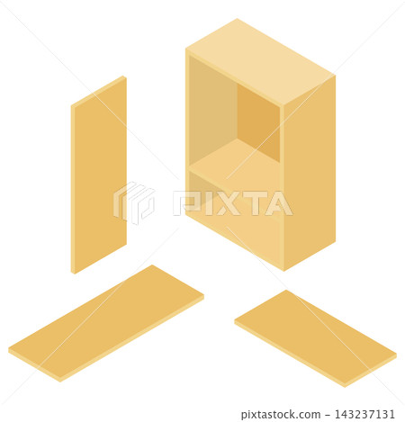 平板包裝家具的等距插圖(向量圖) 平板包裝家具的等距插圖(向量圖) 143237131