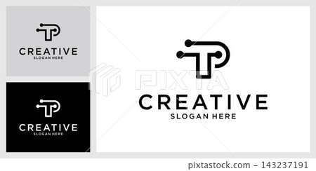 TP or PT initial letter logo design vector TP or PT initial letter logo design vector 143237191