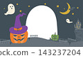 Halloween frame material with space to insert text in the center 143237204