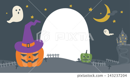 Halloween frame material with space to insert text in the center Halloween frame material with space to insert text in the center 143237204