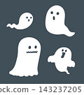 Cute ghost Halloween illustration materials 143237205