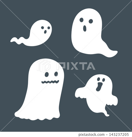 Cute ghost Halloween illustration materials Cute ghost Halloween illustration materials 143237205