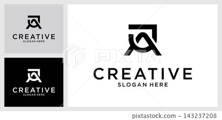 JA or AJ initial letter logo design vector 143237208