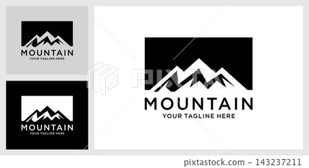 Vintage mountain vector logo design and illustration 143237211