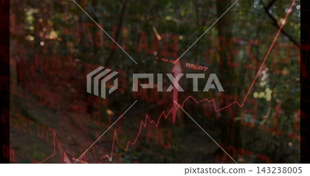 Displaying red grid chart with dotted trend line and arrow 55 Displaying red grid chart with dotted trend line and arrow 55 143238005