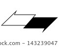 Double Arrow Banner Icon 02 Black 143239047