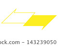 Double arrow banner icon 02 Yellow 143239050