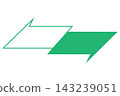 Double arrow banner icon 02 Green 143239051