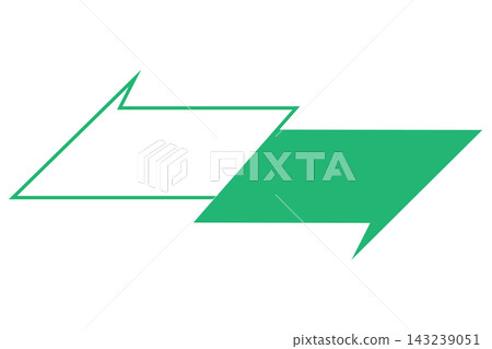 Double arrow banner icon 02 Green Double arrow banner icon 02 Green 143239051