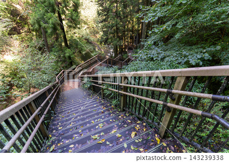 Sakemizu Falls: Stairs leading to the observation deck (photo taken going downhill) Sakemizu Falls: Stairs leading to the observation deck (photo taken going downhill) 143239338