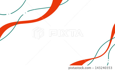 Flowing line background frame in red and green Flowing line background frame in red and green 143240353