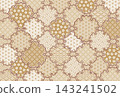 現代日式背景，以雪花圖案和傳統日式設計為特色，採用金色調。 143241502