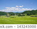 Summer rural landscape: The wind blowing across the terraced rice fields and the summer sky - Connecting the terraced rice field heritage of Hiwa Mikawachi 143243000