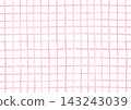 <Vector Material> Watercolor Hand-Drawn Line Background Material - Pink Grid Pattern - A4 Compatible 143243039