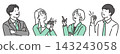 Illustration of smiling business people thinking as a team 143243058