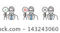 Illustration of a veteran doctor holding a circle and cross sign. 143243060