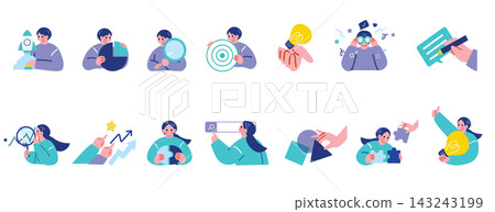 A set of concept illustrations for business professionals. A set of concept illustrations for business professionals. 143243199