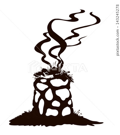 Stone Altar. Vector drawing Stone Altar. Vector drawing 143245278