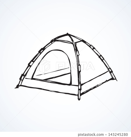 Tent. Vector drawing Tent. Vector drawing 143245280