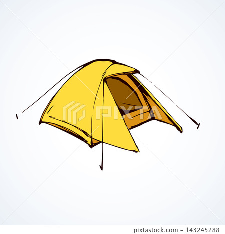 Tent. Vector drawing Tent. Vector drawing 143245288