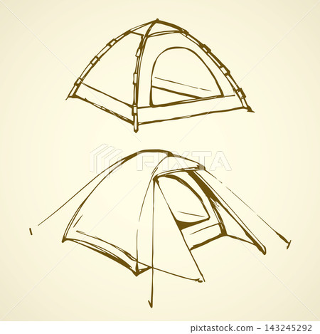 Tent. Vector drawing 143245292