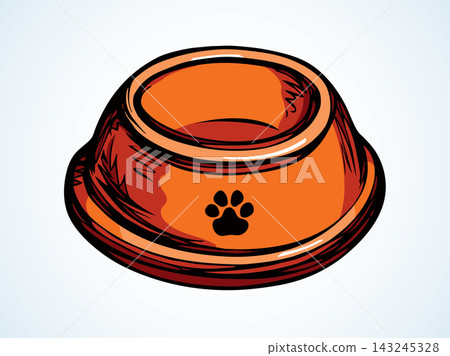 Bowl for pets. Vector drawing Bowl for pets. Vector drawing 143245328