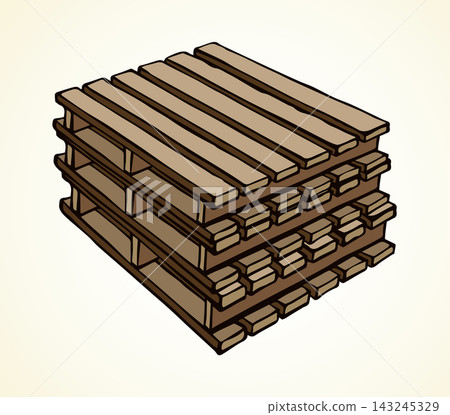 Pallet. Vector drawing Pallet. Vector drawing 143245329
