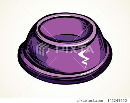 Bowl for pets. Vector drawing 143245330