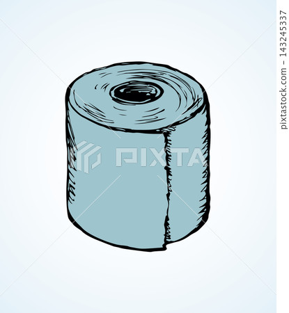 Toilet paper. Vector drawing icon Toilet paper. Vector drawing icon 143245337