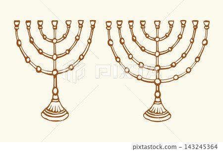 Menorah. Vector drawing Menorah. Vector drawing 143245364