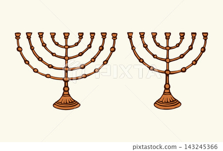 Menorah. Vector drawing Menorah. Vector drawing 143245366