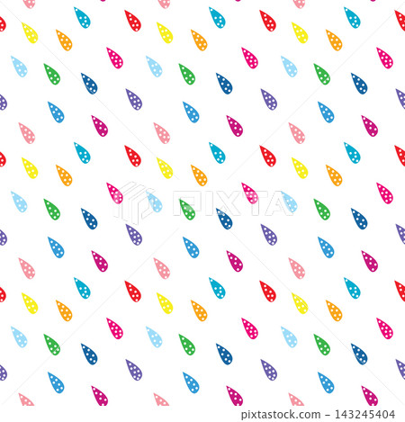 Colorful seamless vector raindrop pattern Colorful seamless vector raindrop pattern 143245404