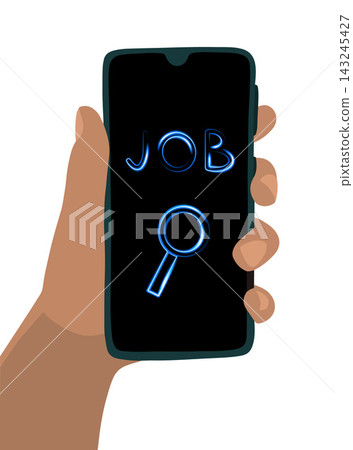 Vector isolated illustration of job search. Vector isolated illustration of job search. 143245427
