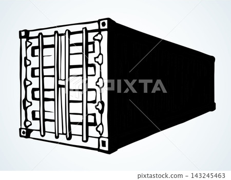 Container for transportation. Vector drawing Container for transportation. Vector drawing 143245463