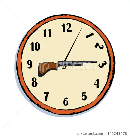 Waste time. The symbolic concept. Vector drawing Waste time. The symbolic concept. Vector drawing 143245478