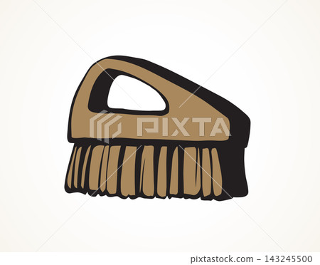 Brush for cleaning. Vector drawing Brush for cleaning. Vector drawing 143245500