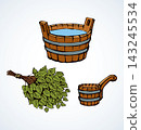 Bath set. Vector drawing 143245534