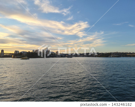 This is a view of Sydney Harbour, Australia, at sunset. This is a view of Sydney Harbour, Australia, at sunset. 143246182
