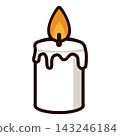 Simple candle icon 143246184