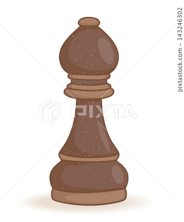 Vintage Chess Bishop Dark Piece Single. Textured Grunge Grain Craft Wooden Board Game Standalone Officer Figure. Vector Illustration. Hand Drawn for Business Strategy Poster Print Design. Vintage Chess Bishop Dark Piece Single. Textured Grunge Grain Craft Wooden Board Game Standalone Officer Figure. Vector Illustration. Hand Drawn for Business Strategy Poster Print Design. 143246302